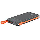 Портативний зарядний пристрій Budi PB085B 10000mAh зі швидкою зарядкою та перехідниками / Павер банк для, фото 4