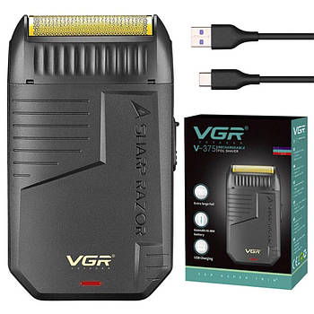 Електробритва VGR V-375 з висувним триммером та USB-зарядкою / Акумуляторна електробритва з триммером