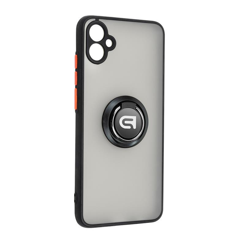Чохол-накладка Armorstandart Frosted Matte Ring для Samsung Galaxy A04e SM-A042 Black (ARM68346) з кільцем-тримачем, фото 1