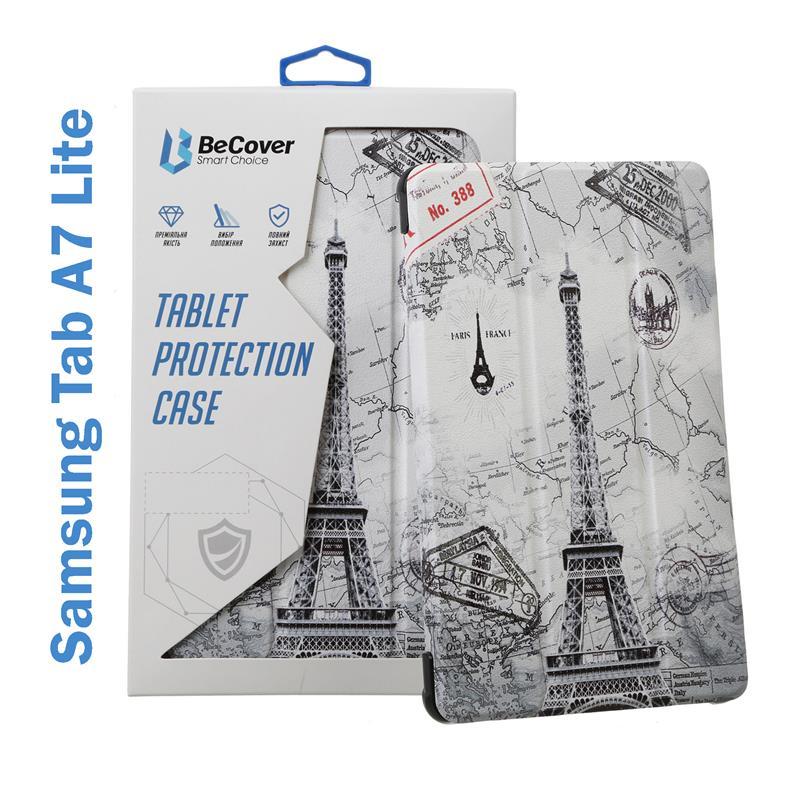 Чохол-книжка BeCover Smart для Samsung Galaxy Tab A7 Lite SM-T220/SM-T225 Paris (706467) білий, з підставкою, фото 1