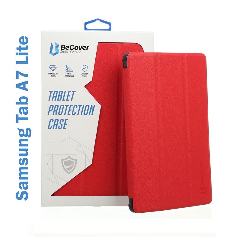 Чохол-книжка BeCover Flexible TPU Mate для Samsung Galaxy Tab A7 Lite SM-T220/SM-T225 Red, з підставкою, штучна шкіра, фото 1