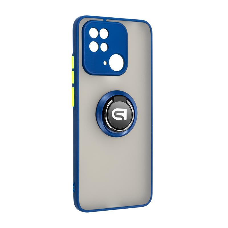 Чохол-накладка Armorstandart Frosted Matte Ring для Xiaomi Redmi 10C Navy Blue (ARM68368) силиконовий, з кільцем-тримачем, фото 1