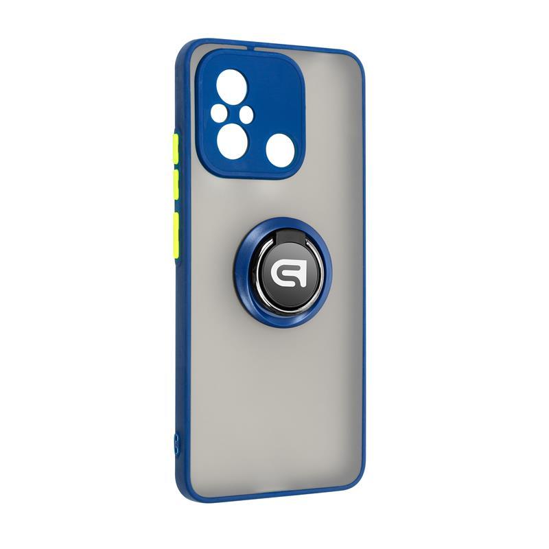 Чохол-накладка Armorstandart Frosted Matte Ring для Xiaomi Redmi 12C Navy Blue (ARM68372) Силикон, Кільце тримач, фото 1