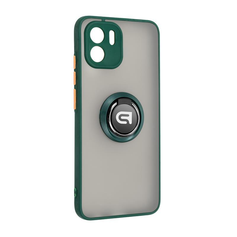Чохол-накладка Armorstandart Frosted Matte Ring для Xiaomi Redmi A2 Dark Green (ARM68375) з кільцем-тримачем, елегантний дизайн, фото 1