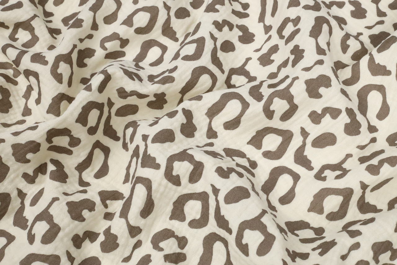 Муслін жатка Лео світло-коричневий на молочному 135 см