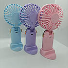 Ручний акумуляторний міні-вентилятор 58A з підставкою для телефону - портативний, складаний, на акумуляторі, фото 3