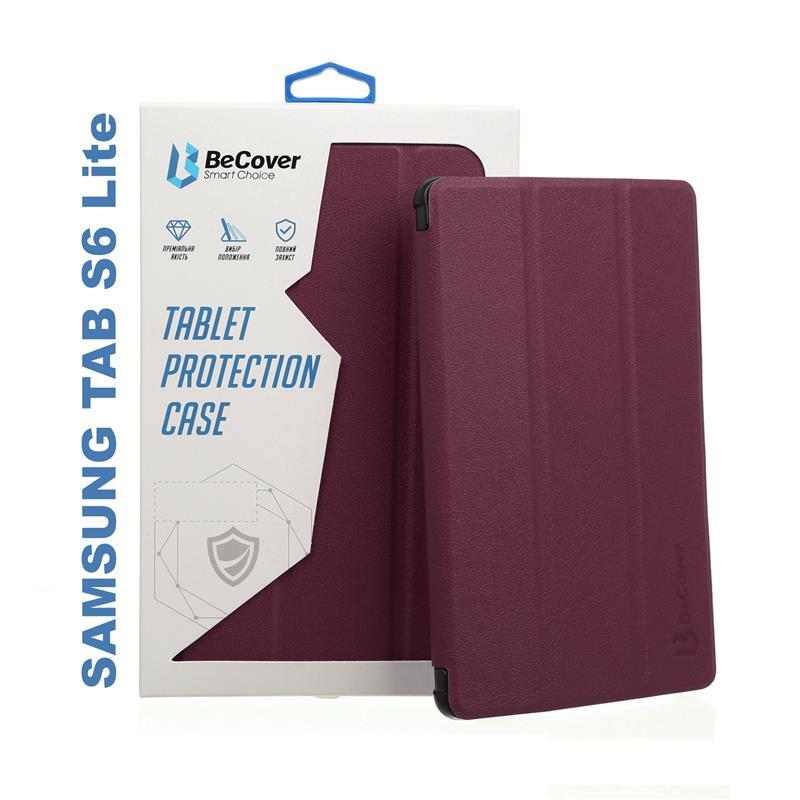 Чохол-книжка BeCover Smart для Samsung Galaxy Tab S6 Lite 10.4 P610/P613/P615/P619 Red Wine, штучна шкіра, фото 1