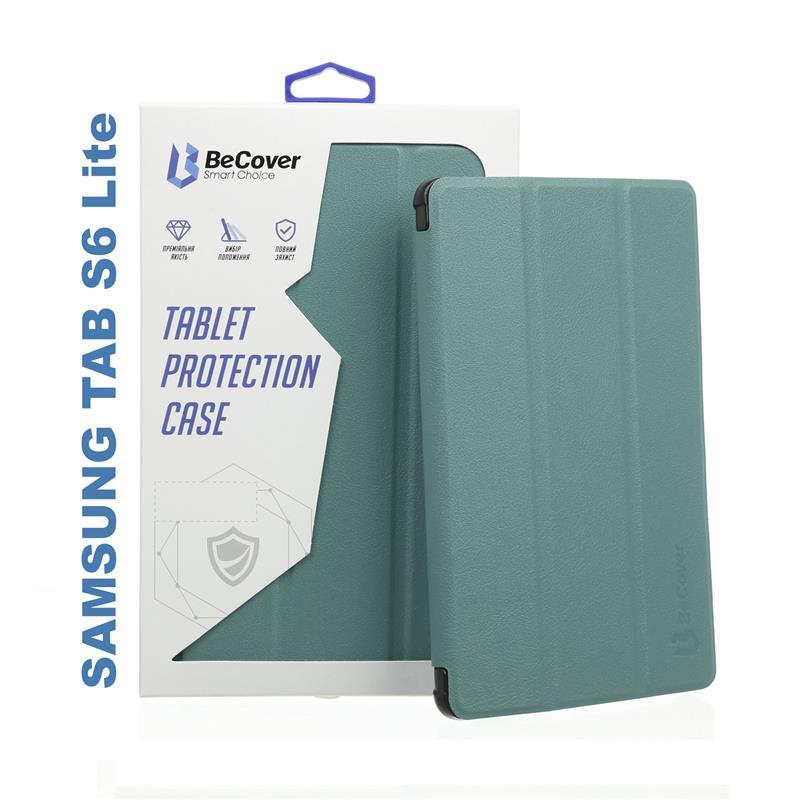 Чохол-книжка BeCover Smart для Samsung Galaxy Tab S6 Lite 10.4 P610/P613/P615/P619 Dark Green, с подставкой и магнитной застежкой, фото 1