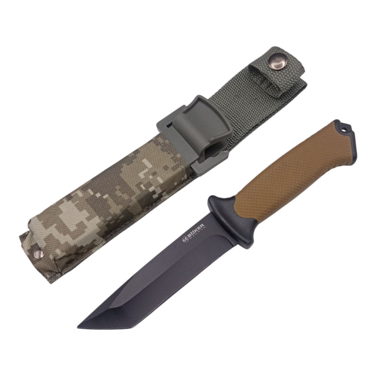 Тактичний мисливський ніж Boker Magnum Tanto із Чохлом 25см Brown (7_02604)