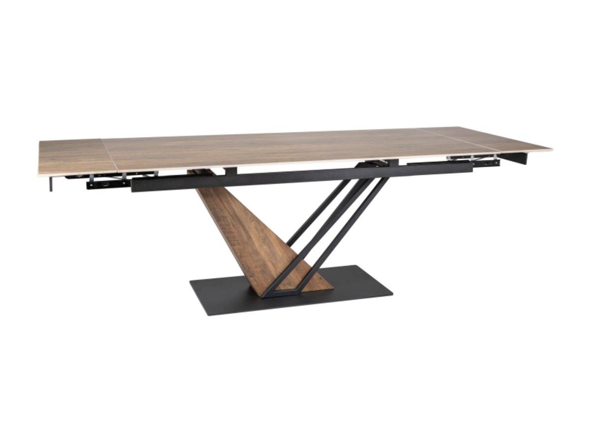 Стіл GENESIS LEGNO 180(240)*90 дуб/чорний/дуб, фото 1