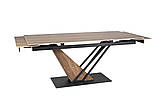 Стіл GENESIS LEGNO 180(240)*90 дуб/чорний/дуб, фото 3