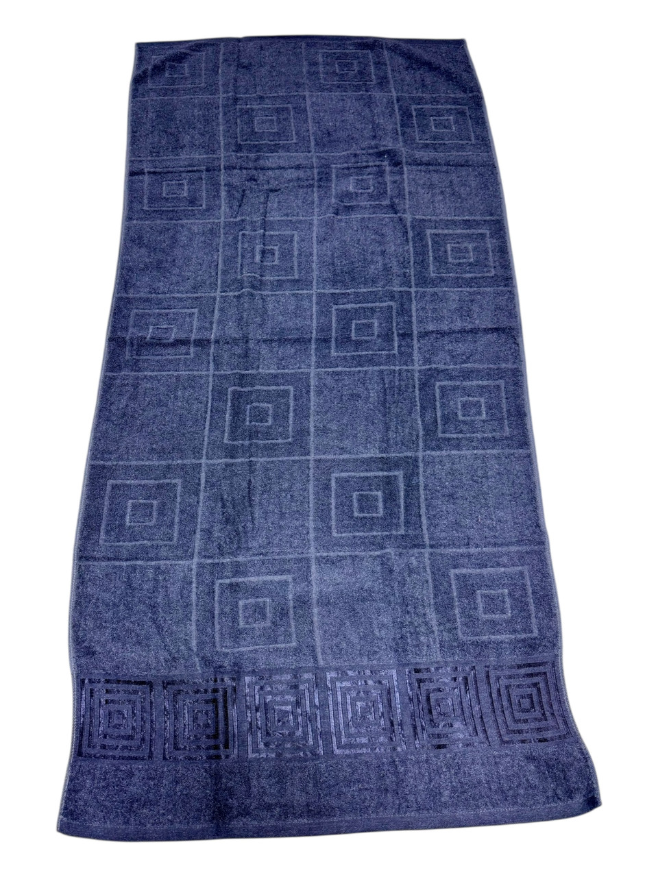 Рушник для сауни та бані "Квадертики синій" | 90х160 см, фото 1