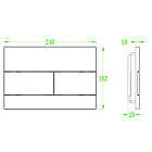 Кнопка зливу для інсталяції KOER подвійна глянцева хром 236336 KR5319, фото 3