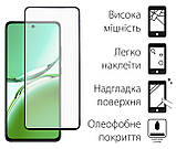 Захисне скло Dengos для Oppo Reno 12F Black Full Glue (DG-TG2P-58) 2шт. 9H, олеофобне покриття, фото 2
