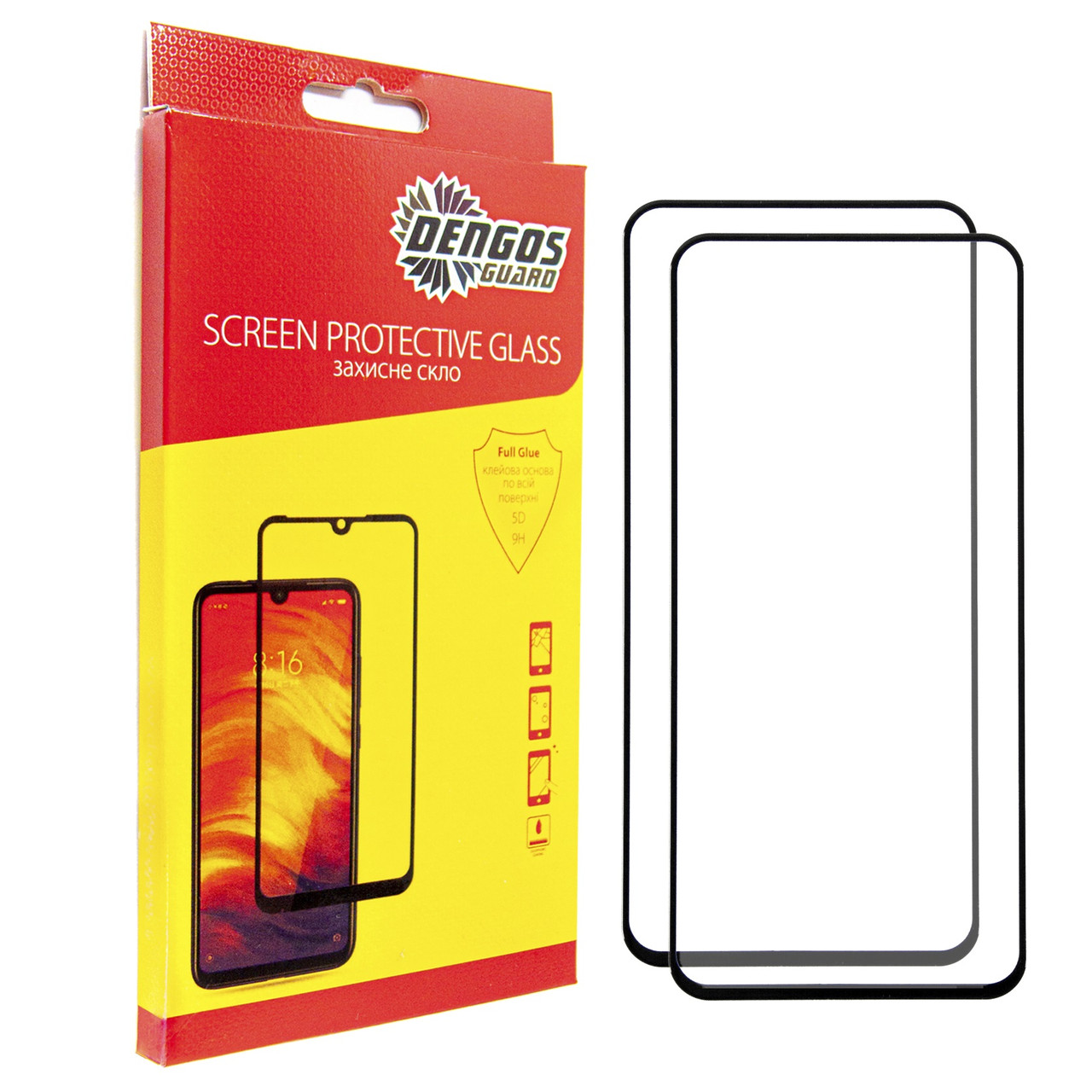 Захисне скло Dengos для Samsung Galaxy S24 FE SM-S721 Black Full Glue (DG-TG2P-60) 2шт, олеофобне покриття, фото 1