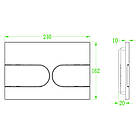 Кнопка зливу для інсталяції KOER подвійна графіт 236438 KR5325, фото 2