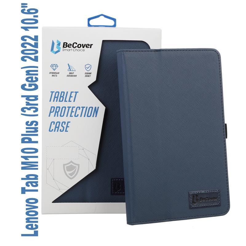 Чохол-книжка BeCover Slimbook для Lenovo Tab M10 Plus TB-125F (3rd Gen)/K10 Pro TB-226 10.61" Deep Blue, с подставкой, из PU-кожи, фото 1
