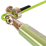 Скакалка швидкісна Кросфіт зі сталевим тросом LiveUp LP8283 3 м, фото 4