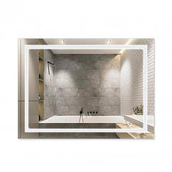 Дзеркало Qtap Mideya (DC-F904) 800х600 з LED-підсвічуванням Touch, з димером, рег. яскравості QT2078F904W