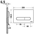 Кнопка зливу для інсталяції DURAVIT подвійна матована чорна 226692 WD5009031000, фото 5