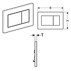 Кнопка зливу для інсталяції GEBERIT подвійна матована хром 226774 115.660.JQ.1, фото 2