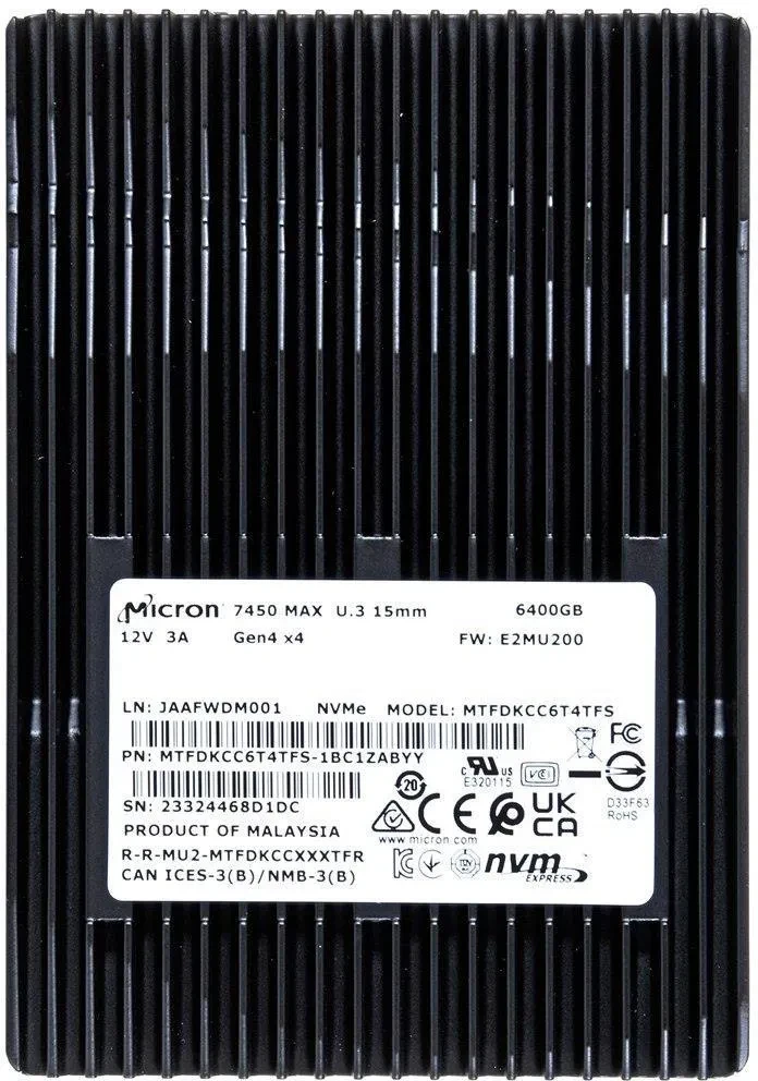 Micron 7450 MAX 6.4T NVMe (MTFDKCC6T4TFS), фото 1