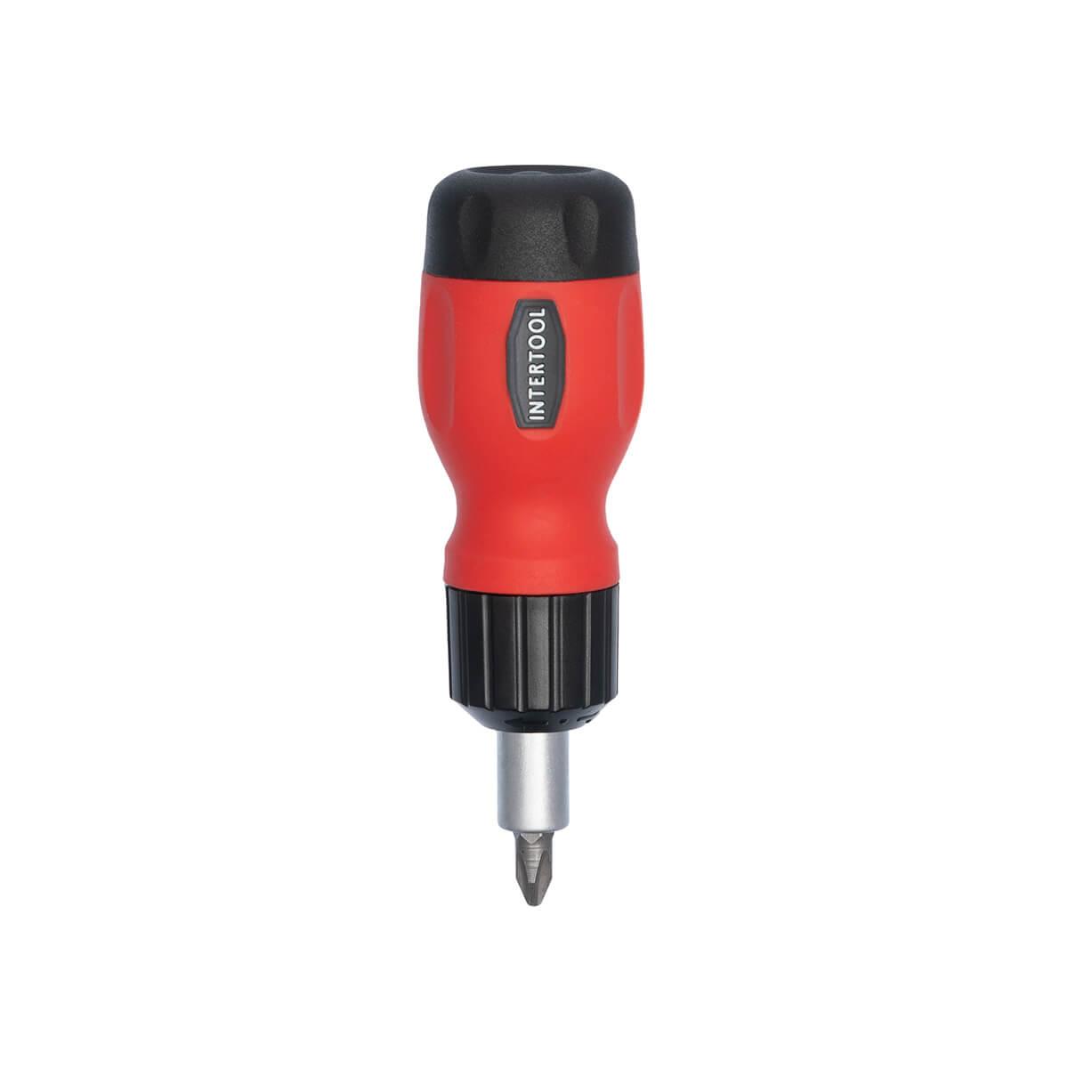 Викрутка реверсивна з комплектом насадок 6 од. INTERTOOL VT-1009, фото 1