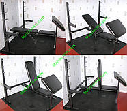 Лавочка для жиму лежачи + парта Скотта Стандарт зі Страхуванням, фото 3