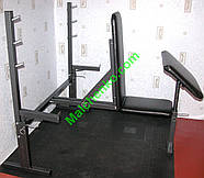 Лавочка для жиму лежачи + парта Скотта Стандарт зі Страхуванням, фото 4