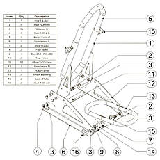 Колісний упор для кросового мотоцикла Acebikes SteadyStand Cross Basic 540х250х750 Model: 191 / 1028, фото 3