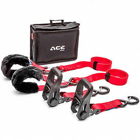 Стяжні ремені з тріскачками та гачками, набір для кріплення мотоцикла ACEBIKES Ratchet Pro 2027