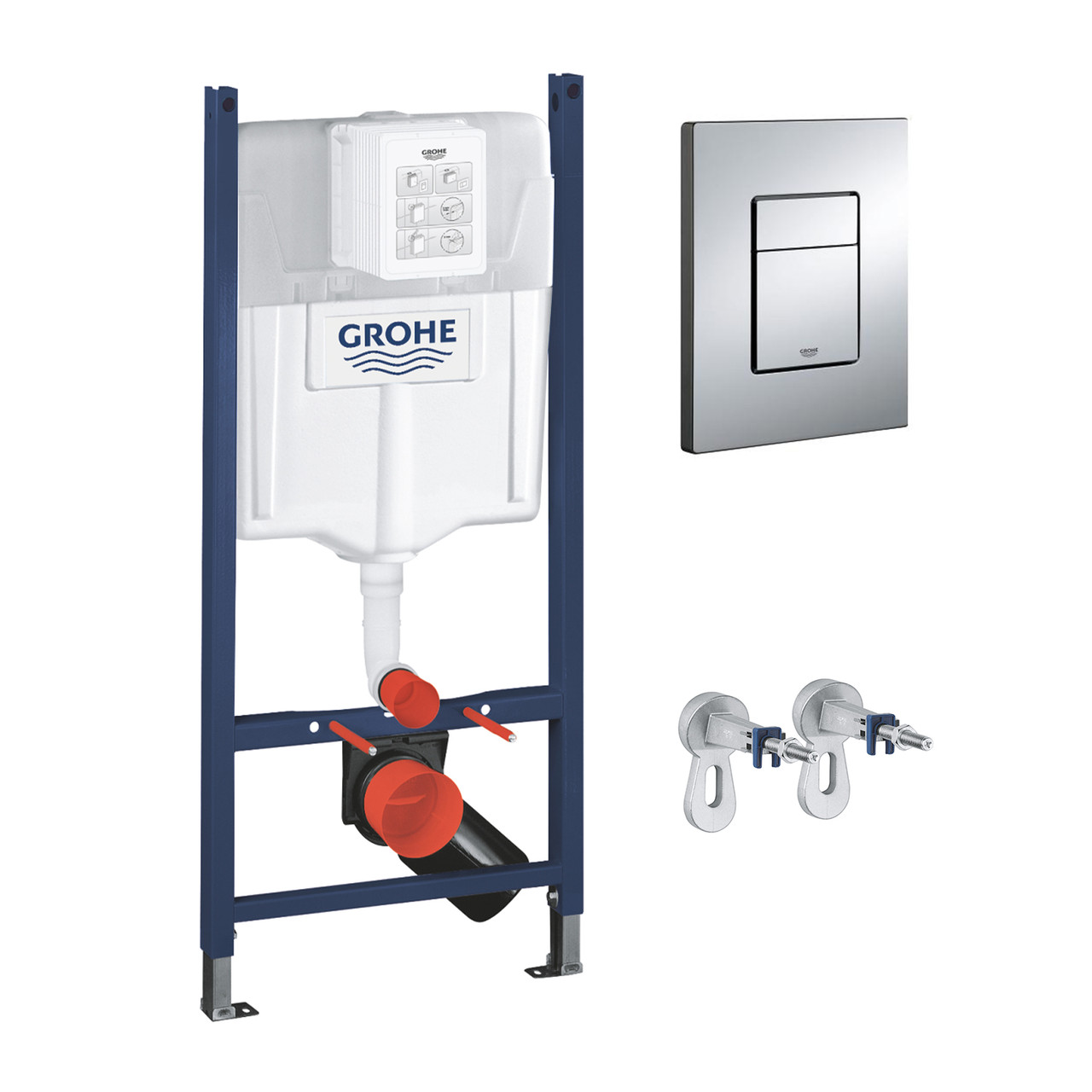 Інсталяція для унітазу GROHE Solido 3884966Q з кнопкою хром 215373 CV033427, фото 1