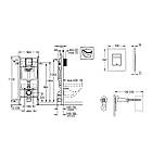 Інсталяція для унітазу GROHE Solido 3884966Q з кнопкою хром 215373 CV033427, фото 6
