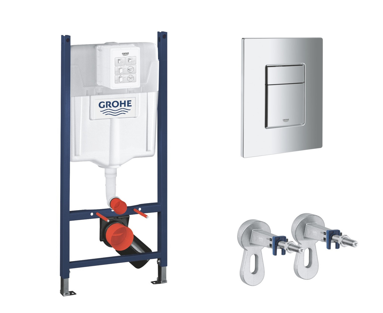 Інсталяція для унітазу GROHE Rapid SL з кнопкою хром 248217 388400WG1, фото 1