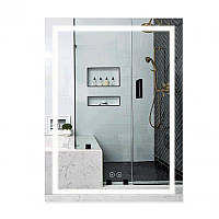 Дзеркало Qtap Mideya (DC-F937) 600х800 з LED-підсвічуванням Touch, з антизапотіванням, димером, рег.