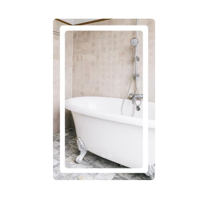 Дзеркало Qtap Mideya (DC-F911) 500х800 з LED-підсвіткою Touch, з антизапотіванням, з годинником, димером, рег.