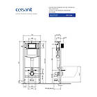 Інсталяція для унітазу CERSANIT System50 250663 K97-526, фото 4