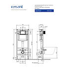 Інсталяція для унітазу CERSANIT System50 250664 K97-523, фото 4