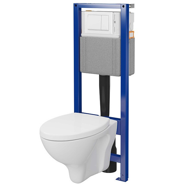 Комплект інсталяції CERSANIT C04 с унітазом CERSANIT кнопка біла 250665 S701-788, фото 1