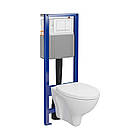 Комплект інсталяції CERSANIT C04 с унітазом CERSANIT кнопка біла 250665 S701-788, фото 2