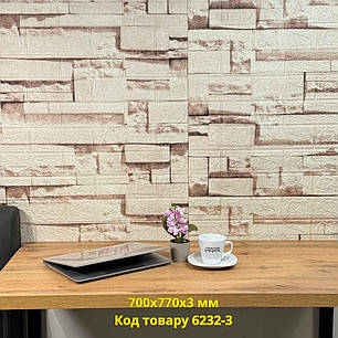 Самоклеюча декоративна 3D панель Перуджа 700x770x3 мм, фото 3