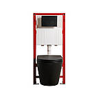 Комплект інсталяції KOER Bevel-Set-2101 с унітазом MIXXUS кнопка чорна 250934 MP6669, фото 5