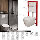 Комплект інсталяції KOER Ellipse-Set-2101 с унітазом MIXXUS кнопка біла 250935 MP6667, фото 2