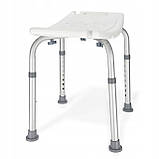 Стілець-табурет 4FIZJO для ванної та душу, регульований White/Grey (P-5905973403399), фото 2