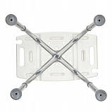 Стілець-табурет 4FIZJO для ванної та душу, регульований White/Grey (P-5905973403399), фото 6