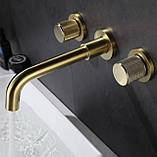 Змішувач для умивальника вбудований FUTURA Armance Brushed gold Матовое золото, фото 6