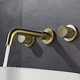 Змішувач для умивальника вбудований FUTURA Armance Brushed gold Матовое золото, фото 3