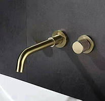 Змішувач для умивальника вбудований FUTURA Milan Brushed gold Матовое золото