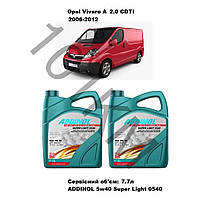 Комплект оливи в двигун Opel Vivaro A 2.0 CDTI (2006-2012) Addinol