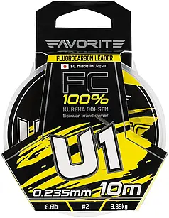 Флюорокарбон Favorite U1 FC 10m 0.235mm 8.6lb/3.89kg